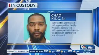 Chad King in custody after being most wanted list, wanted for aggravated kidnaping with deadly weapo