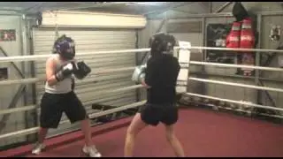 Girls Boxing Training Amy The TANK Wolfgram @ deception bay boxing sparring 2