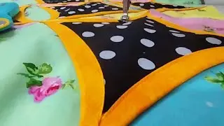 🧡How to Sew a Cathedral Window Quilt Block into Cushion Cover/ Cathedral Window Pillow