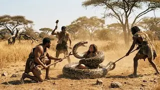 Life Before History | Titanoboa Attacks a Human Tribe &ndash; Savage Survival#earlyhumans #wildlife