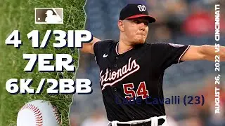 Cade Cavalli debut game | Aug 26, 2022 | MLB highlights