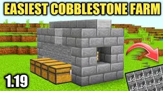 EASIEST COBBLESTONE FARM MINECRAFT POCKET EDITION 1.19 || COBBLESTONE FARM BEDROCK EDITION (HINDI)