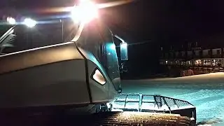 Prinoth Beast Cold Start at night - Amazing Caterpillar C13 Sound