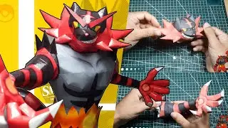 INCINEROAR : Excels at violent, | Pokemon PaperCraft | modelo de papel | 종이 모델 | 紙モデル