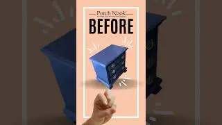 Before & After - Custom Painted Nightstand with Gold Foil | Porch Nook