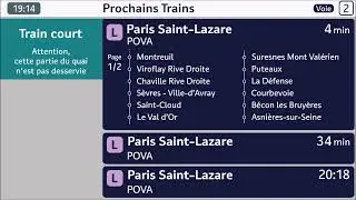 Annonce sonore transilien SNCF train POVA Paris - Saint Lazare