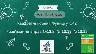 Алгебра 8 клас Істер О. НУШ-2025. Розвʼязання вправ №13.9,№13.13,№13.15