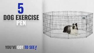 Top 5 Dog Exercise Pen [2018 Best Sellers]: MidWest Foldable Metal Exercise Pen / Pet Playpen, 24