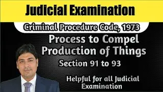 Process to Compel Production of thing Part I | Lecture Series on Judicial Examination | CrPC Part 39