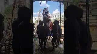 Durga Mata idol lifting