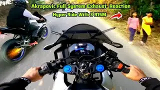 Yamaha R15m With Akrapovic Full System Exhaust 🔥| Girl Reaction Vlog 😍