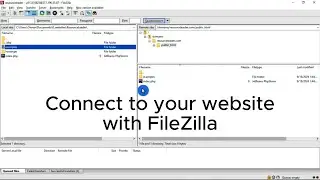 PHP and MySQL Part 3 - Create a FileZilla connection to your website.