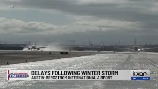 Air travel delays continue across Texas after weekend winter storm