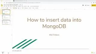 Part 1: Insert data into MongoDB (Embedded Data Modeling)
