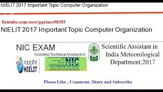NIELIT 2017 Important Topic Computer Organization