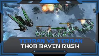 StarCraft 2 (RuFF Highlight): Thor Raven Rush