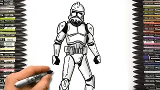 How to Draw a Clone Trooper &ndash; Star Wars x Fortnite #starwars #drawing