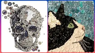 Amazing diy button art and craft ideas for home decor