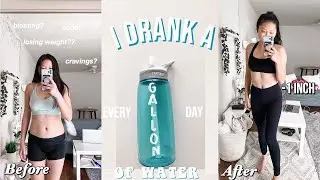 i drank a GALLON of WATER EVERYDAY for a WEEK | before & after results