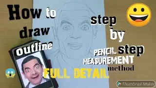 How to Draw Outline with fun  | Pencil measurement method | very easy and simple method