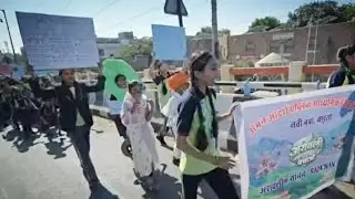 Students Marching to Save Our Hills! #SaveAravaliMovement #barmer #rajasthan