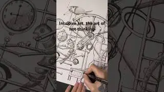 Intuitive art, the art of not thinking #drawing #penandinkart #art