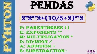 Pemdas rule | Operator precedences | Mathematical equations | python | urdu/hindi