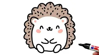 How to Draw a Cute Hedgehog