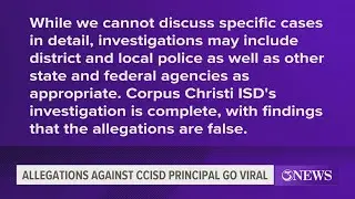 Allegations against CCISD principal go viral