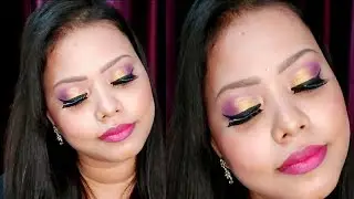 Simple Purple and Golden Eye Makeup Look #Shorts By WORLD OF SULIPA