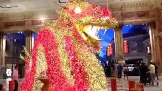 Red & Gold Dragon at Caesar's Palace - Chinese New Year 2015