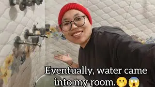  Eventually, water came into my room🫢😱💦🌊 #peace #travel 