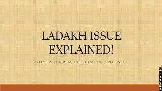 LADAKH ISSUE EXPLAINED!