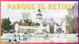 🇪🇸 EL RETIRO PARK in Madrid,  Walking Tour 🇪🇸 Spain 2023 4K