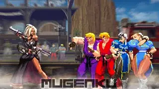 Parry My Bullets! Bloodia vs Daigo Ken, Violent Ken, Chun Li JJ, KAZ Chun Li MUGEN