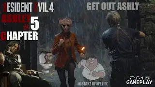 Resident Evil 4 REMAKE  chapter # 5 ASHLEY ESCAPE PLAN WITH LUIS (ps4 Pro)