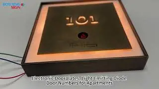 Modern hollow house door nameplate, house metal apartment hotel nameplate, room number nameplate