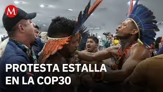 Manifestantes ind&iacute;genas se enfrentan contra polic&iacute;a en la COP30 de Brasil tras protesta