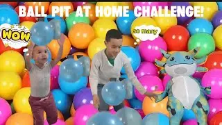 Axcel Helps Us Build a Balloon Ball Pit at Home! 😲 | Family Challenge!
