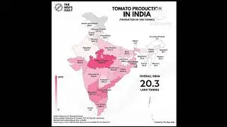 TOMATO 🍅 PRODUCTION IN INDIA......#maps ..