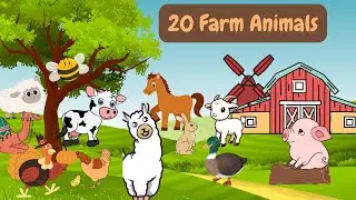 20 Farm Animals | Farm Animals for Kids in English | Kids Vocabulary | Learn Farm Animals
