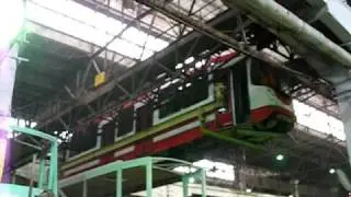 The tram car at a factory