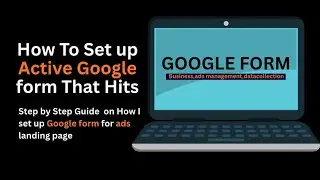 Google Form Tutorial || How To set Quiz, Questionnaire and landing Page with Google