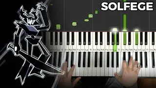 Deltarune Chapter 3 - Black Knife - Piano Tutorial - Music Notes Solfege