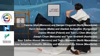 World Combat Games 2023 - Group Demo Aikido (gyakuhanmi katatedori attacks)