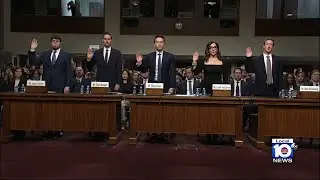 Several social media CEOs testify in heated Senate hearing