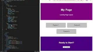 Simple Landing page layout using css layout ✨️