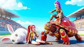 Rumi vs Mira &ndash; Epic Race | Giant Turtle vs White Rabbit (Speed vs Power)
