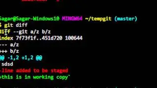 How to view changes between working copy and index tree in git