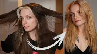 How I Removed Brown Box Dye and Dyed My Hair Strawberry Blonde  🍓 DIY Hair Transformation